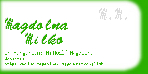 magdolna milko business card